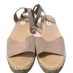 Steve Madden Beige Suede Espadrille Sandals